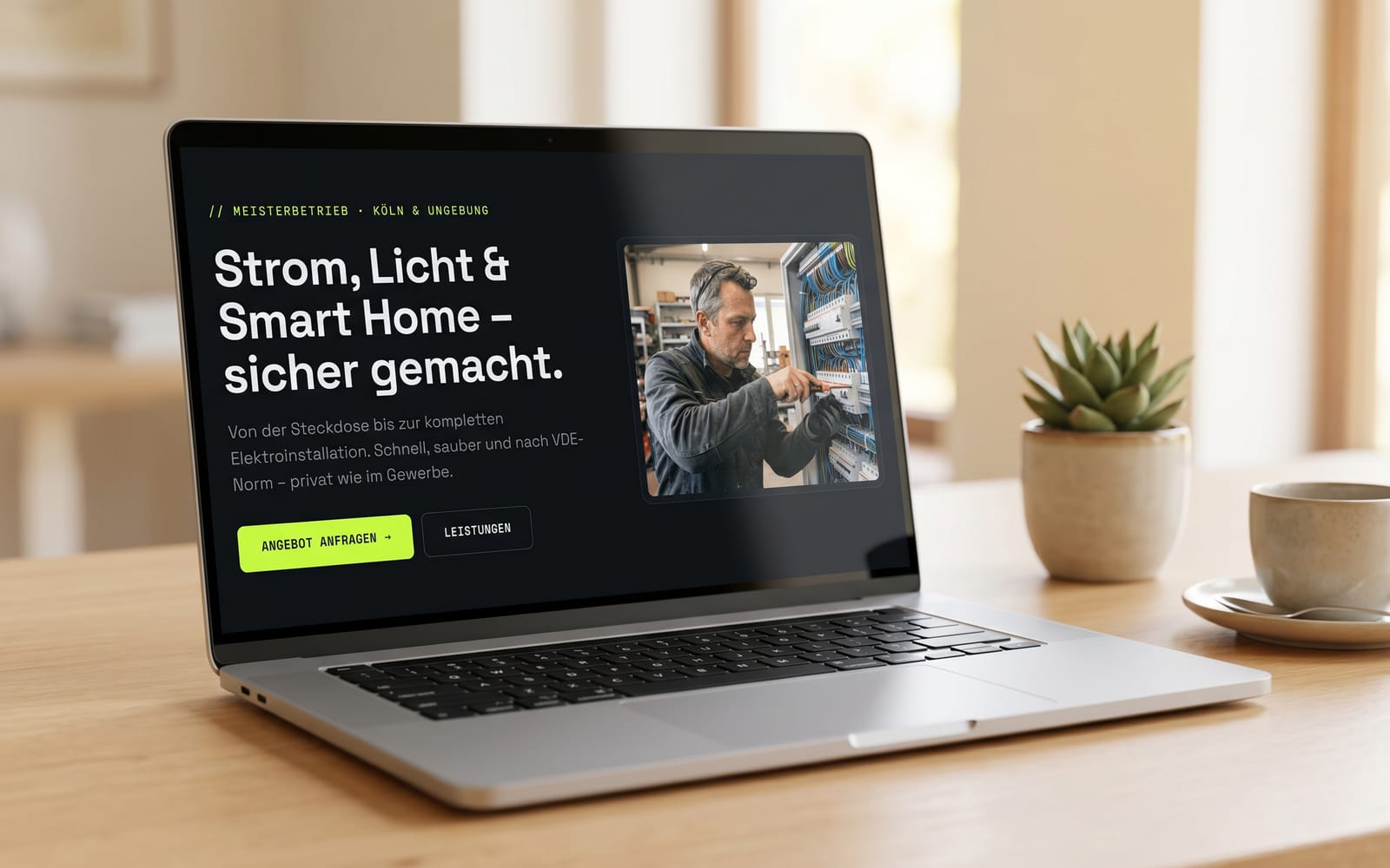 Vorschau Beispiel-Website · Hero-Mockup