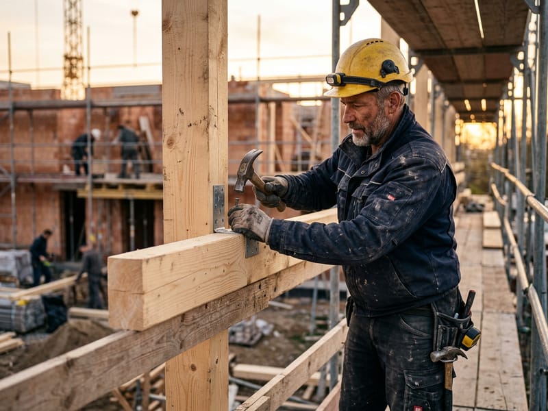 Handwerker am Bau