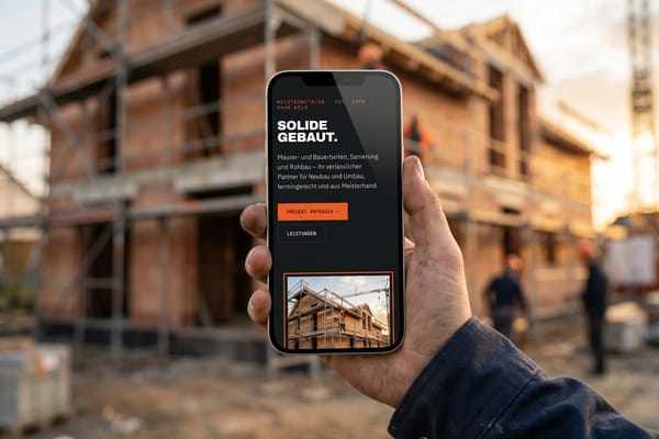Beispiel-Website für ein Bauunternehmen