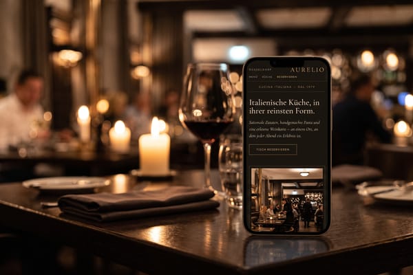 Beispiel-Website für ein Fine-Dining-Restaurant