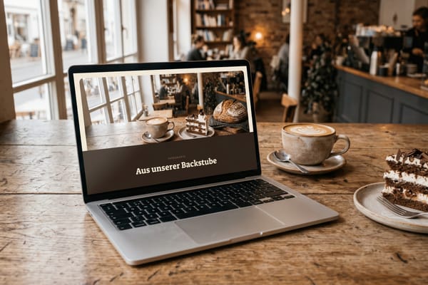Beispiel-Website für ein Café mit Bäckerei