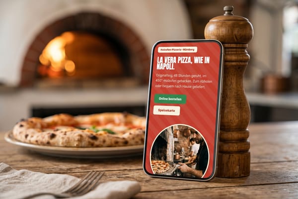 Beispiel-Website für eine Pizzeria