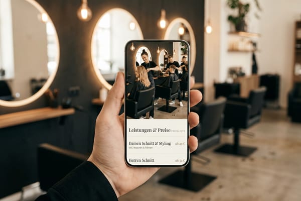 Beispiel-Website für einen Friseursalon