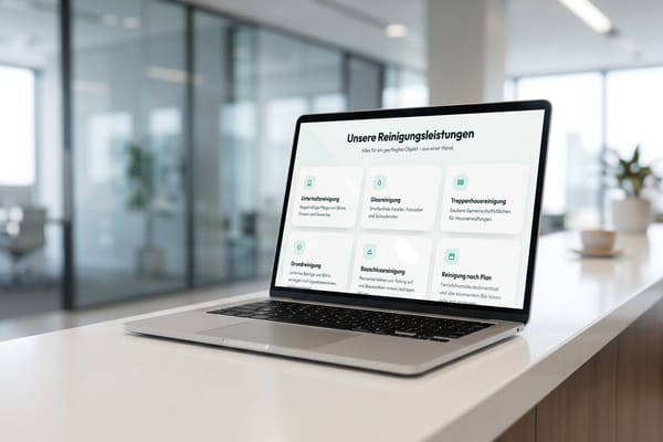 Beispiel-Website für eine Gebäudereinigung