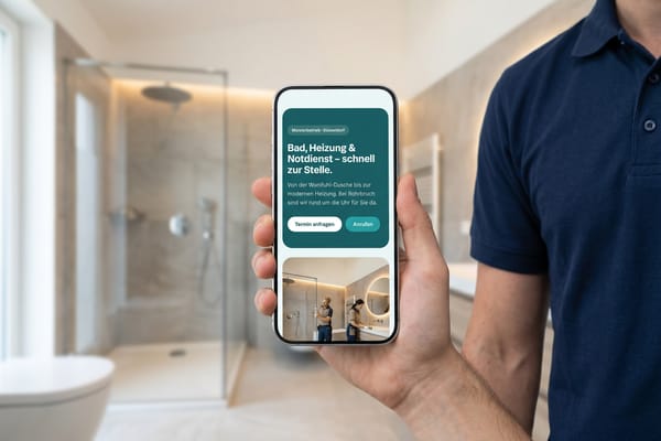 Beispiel-Website für einen Sanitär- und Heizungsbetrieb